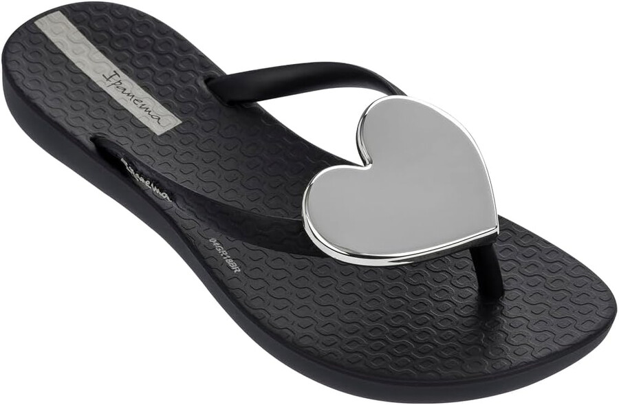infradito per bambini ipanema wave heart - sandali estivi eleganti e comodi con suola antiscivolo per giochi attivi neri e neri taglia 10-11 sandali