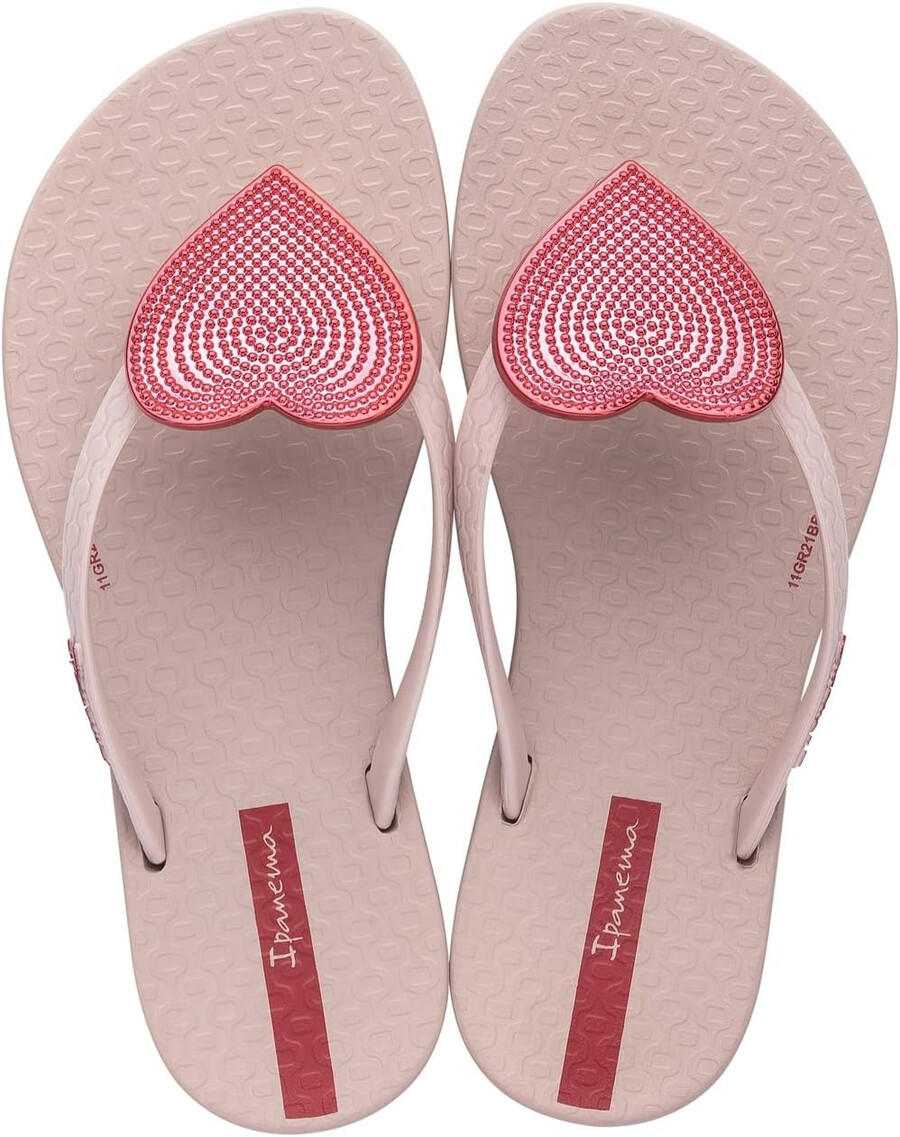 infradito per bambini ipanema wave heart ii - sandali estivi eleganti e comodi con suola antiscivolo per giochi attivi rosa e rosso taglia 10-11 sandali