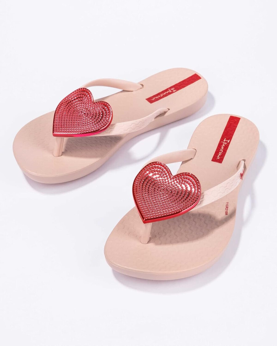 infradito per bambini ipanema wave heart ii - sandali estivi eleganti e comodi con suola antiscivolo per giochi attivi rosa e rosso taglia 10-11 sandali