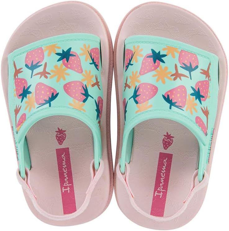 ipanema soft baby sandals - sandali leggeri per bambini punta aperta cinturino elastico posteriore stampe carine unisex flessibili facili da indossare e togliere facili da pulire pvc resistente allacqua bluazzurro rosaverde taglia 6 abbigliamento scarpe e gioielli