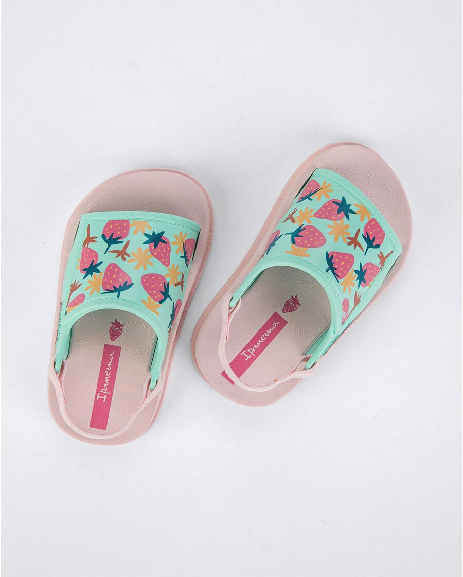 ipanema soft baby sandals - sandali leggeri per bambini punta aperta cinturino elastico posteriore stampe carine unisex flessibili facili da indossare e togliere facili da pulire pvc resistente allacqua bluazzurro rosaverde taglia 6 abbigliamento scarpe e gioielli