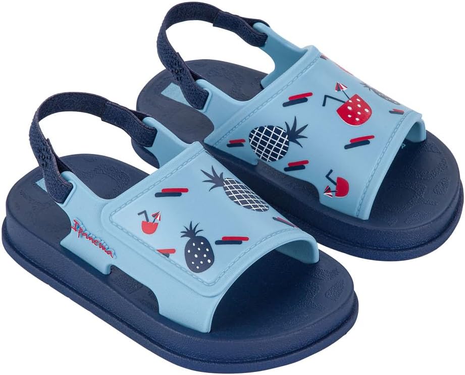 ipanema soft baby sandals - sandali leggeri per bambini punta aperta cinturino elastico posteriore stampe carine unisex flessibili facili da indossare e togliere facili da pulire pvc resistente allacqua bluazzurro bluazzurro taglia 7 abbigliamento scarpe e gioielli