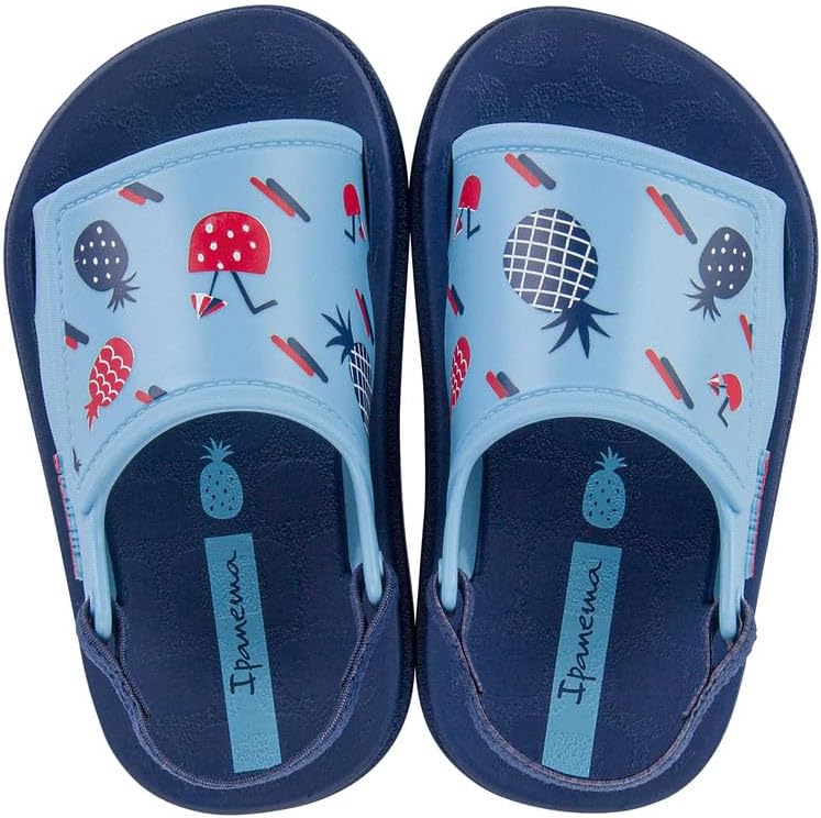 ipanema soft baby sandals - sandali leggeri per bambini punta aperta cinturino elastico posteriore stampe carine unisex flessibili facili da indossare e togliere facili da pulire pvc resistente allacqua bluazzurro bluazzurro taglia 7 abbigliamento scarpe e gioielli