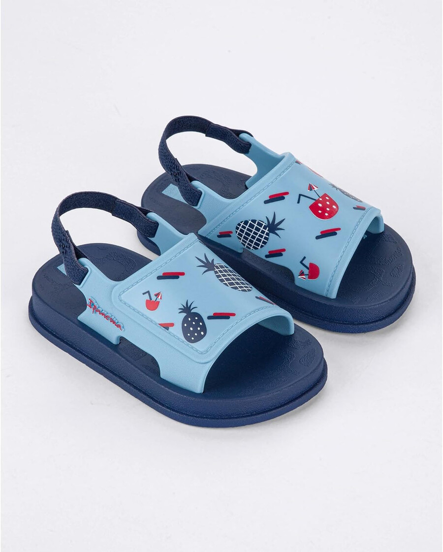ipanema soft baby sandals - sandali leggeri per bambini punta aperta cinturino elastico posteriore stampe carine unisex flessibili facili da indossare e togliere facili da pulire pvc resistente allacqua bluazzurro bluazzurro taglia 7 abbigliamento scarpe e gioielli