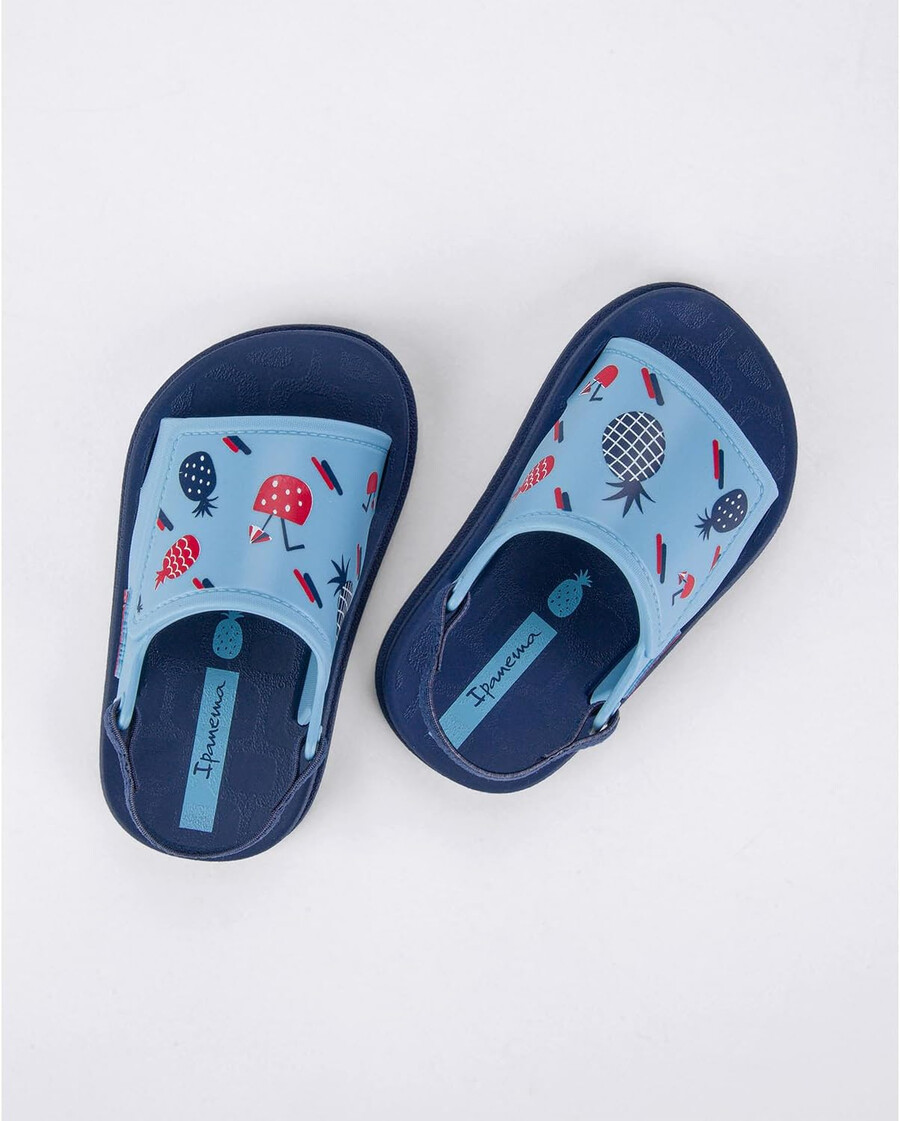 ipanema soft baby sandals - sandali leggeri per bambini punta aperta cinturino elastico posteriore stampe carine unisex flessibili facili da indossare e togliere facili da pulire pvc resistente allacqua bluazzurro bluazzurro taglia 7 abbigliamento scarpe e gioielli
