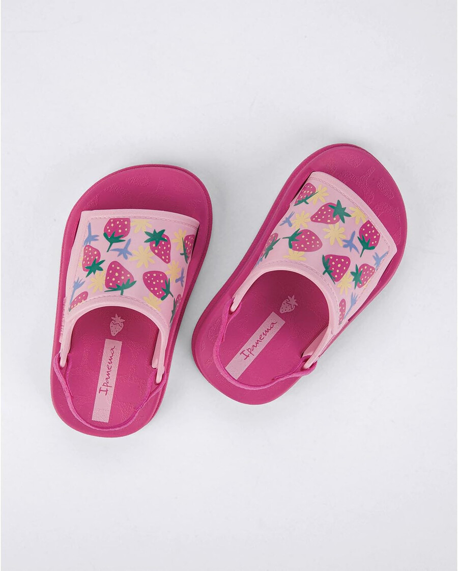 ipanema soft baby sandals - sandali leggeri per bambini punta aperta cinturino elastico posteriore stampe carine unisex flessibili facili da indossare e togliere facili da pulire pvc resistente allacqua bluazzurro rosarosa chiaro taglia 7 abbigliamento scarpe e gioielli