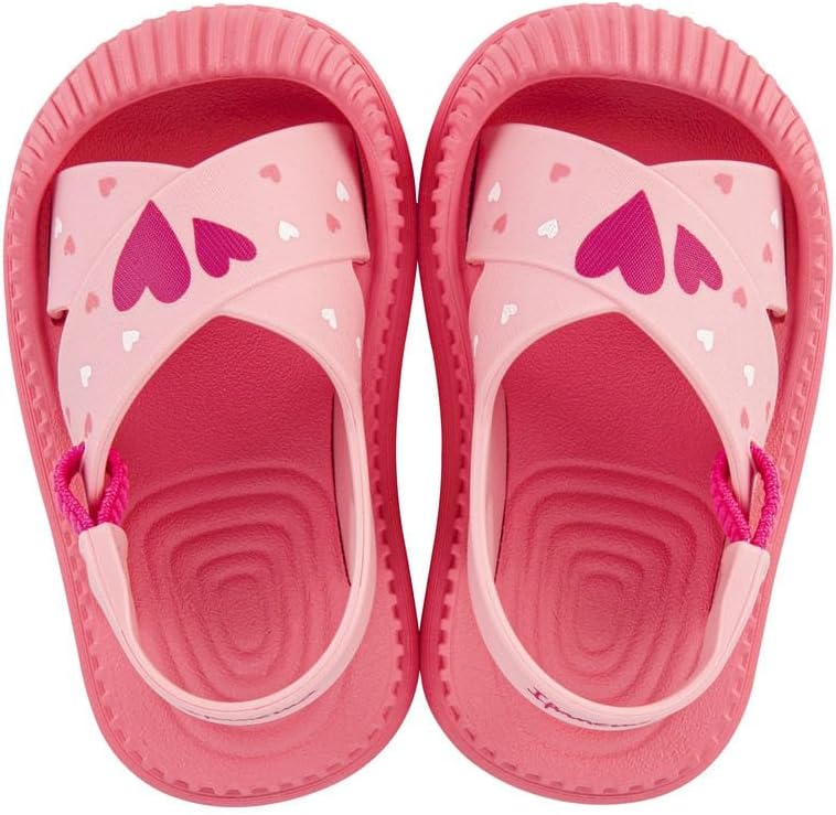 sandali ipanema cute baby - sandali morbidi e leggeri per bambini con puntale protettivo cinturino elastico posteriore stampe carine unisex facili da indossare e togliere facili da pulire pvc resistente allacqua rosarosa taglia 6 abbigliamento scarpe e gioielli