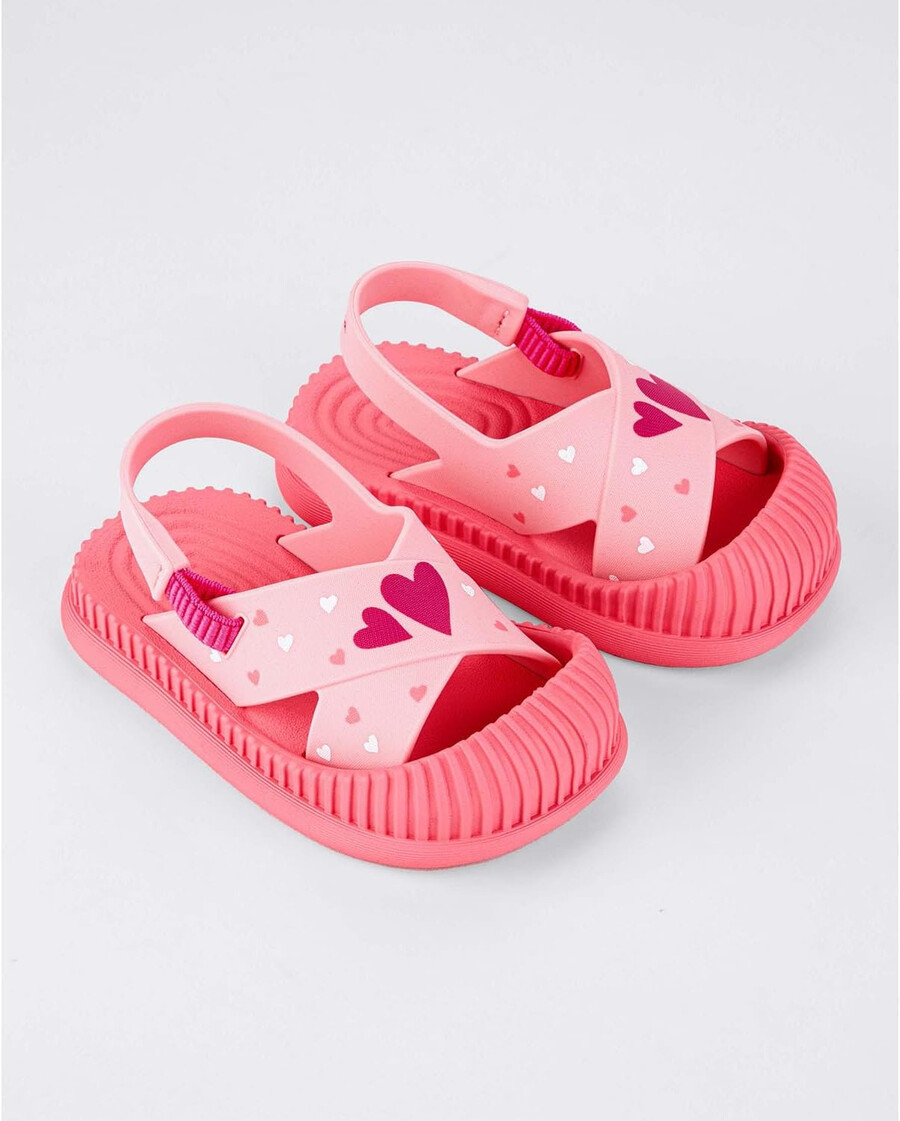 sandali ipanema cute baby - sandali morbidi e leggeri per bambini con puntale protettivo cinturino elastico posteriore stampe carine unisex facili da indossare e togliere facili da pulire pvc resistente allacqua rosarosa taglia 6 abbigliamento scarpe e gioielli