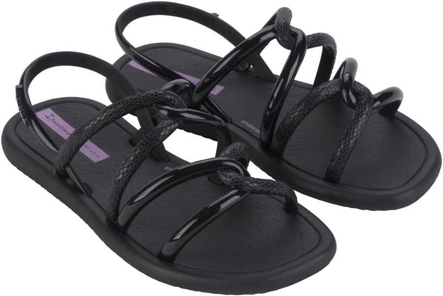 sandali ipanema meu sol kids - sandali per bambine comodi flessibili alla moda con punta aperta sandali con cinturini per bambine scarpe in gomma sandali in gomma resistenti allacqua facili da pulire nerolilla taglia 13 abbigliamento scarpe e gioielli