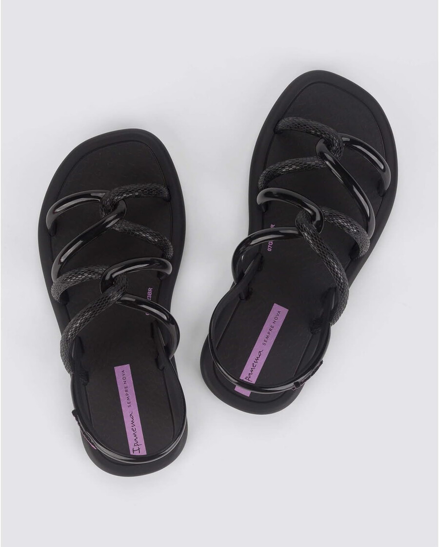 sandali ipanema meu sol kids - sandali per bambine comodi flessibili alla moda con punta aperta sandali con cinturini per bambine scarpe in gomma sandali in gomma resistenti allacqua facili da pulire nerolilla taglia 13 abbigliamento scarpe e gioielli