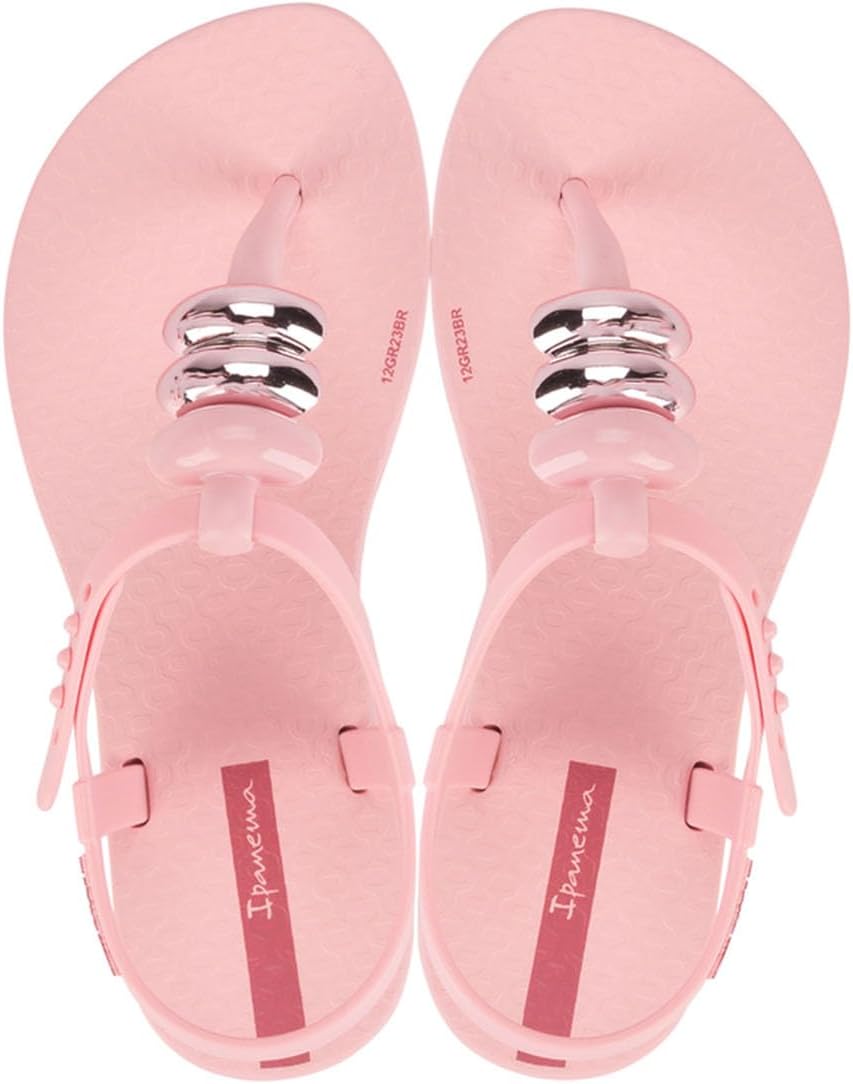 sandali per bambini ipanema class spheres - sandali comodi flessibili alla moda con punta aperta e cinturino a t per bambine con cinturino regolabile alla caviglia e decorazioni metalliche sandali infradito per bambini rosarosso taglia 1112 abbigliamento scarpe e gioielli