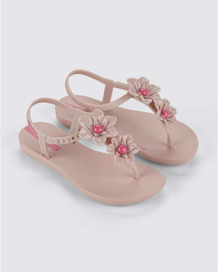 sandali per bambini ipanema class duo flower - sandali comodi flessibili alla moda con punta aperta e cinturino a t per bambine con cinturino regolabile alla caviglia e fiori sandali infradito sandali per bambine rosarosa taglia 131 abbigliamento scarpe e gioielli