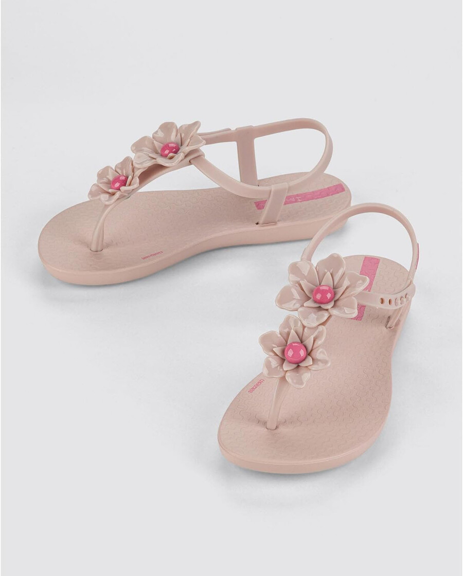 sandali per bambini ipanema class duo flower - sandali comodi flessibili alla moda con punta aperta e cinturino a t per bambine con cinturino regolabile alla caviglia e fiori sandali infradito sandali per bambine rosarosa taglia 131 abbigliamento scarpe e gioielli