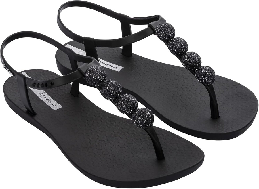 sandalo disco da donna ipanema - calzature estive alla moda comode versatili ed ecologiche nero taglia 6 infradito