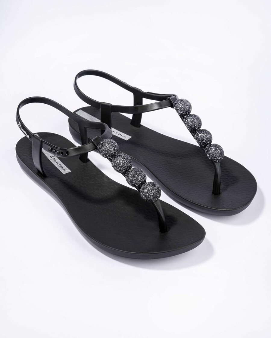 sandalo disco da donna ipanema - calzature estive alla moda comode versatili ed ecologiche nero taglia 6 infradito