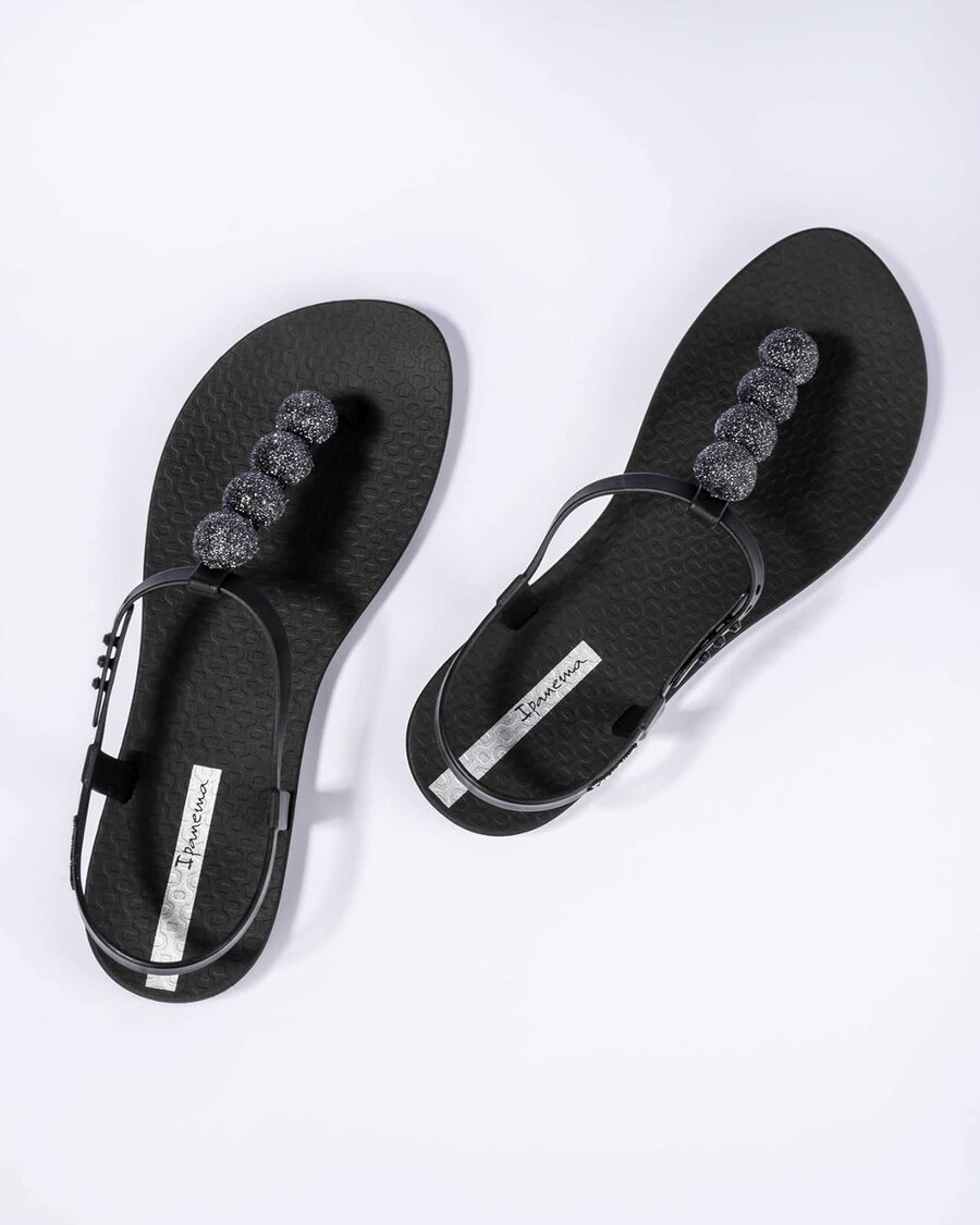 sandalo disco da donna ipanema - calzature estive alla moda comode versatili ed ecologiche nero taglia 6 infradito
