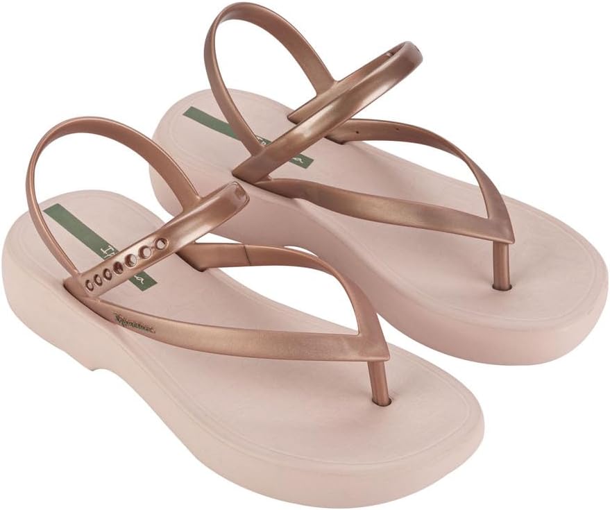 ipanema sandalo verano da donna - sandali con plateau da donna sandali infradito con cinturino regolabile alla caviglia zeppe basse sandali in pvc per donna rosarosa 6 infradito