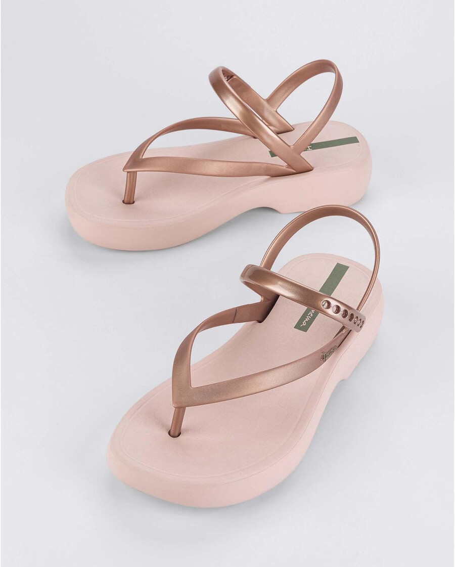 ipanema sandalo verano da donna - sandali con plateau da donna sandali infradito con cinturino regolabile alla caviglia zeppe basse sandali in pvc per donna rosarosa 6 infradito