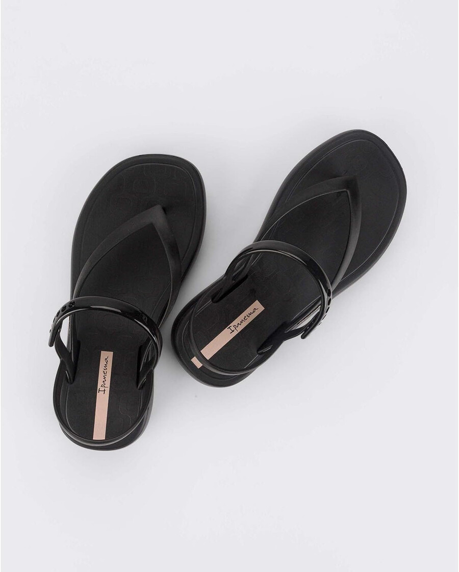 sandalo verano da donna ipanema - sandali con plateau da donna sandali infradito con cinturino regolabile alla caviglia zeppe basse sandali in pvc da donna nero 11 infradito