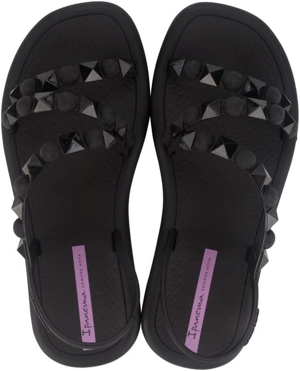 sandali ipanema meu sol flatform da donna - sandali con borchie da donna sandali bassi sandali con cinturino sandali eleganti e comodi da donna sandali estivi eleganti con cinturino facili da pulire nerolilla taglia 8 scarpe basse