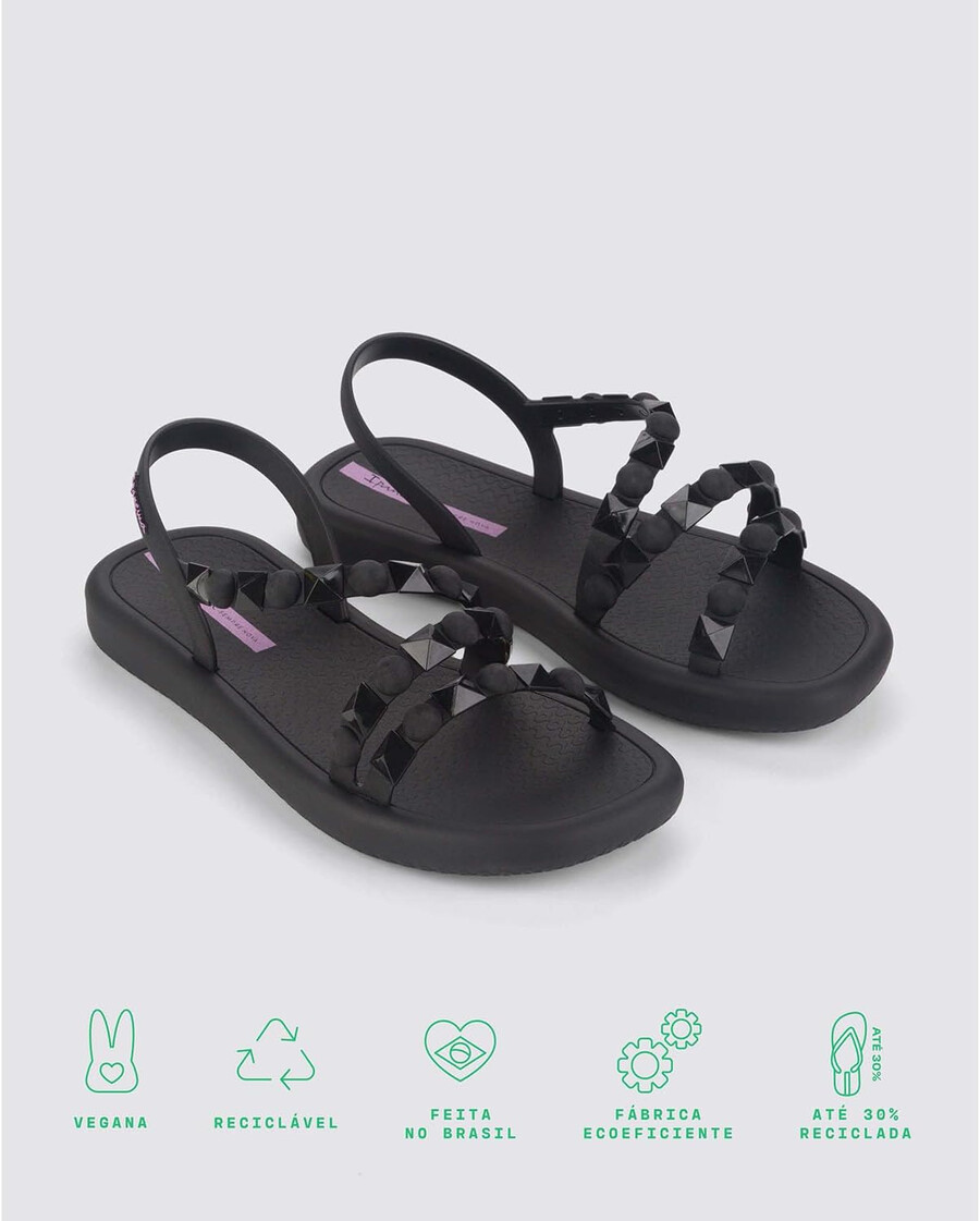 sandali ipanema meu sol flatform da donna - sandali con borchie da donna sandali bassi sandali con cinturino sandali eleganti e comodi da donna sandali estivi eleganti con cinturino facili da pulire nerolilla taglia 8 scarpe basse