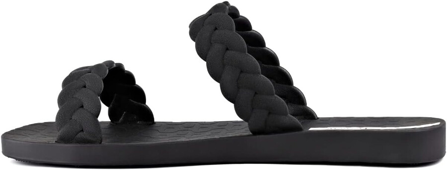 ipanema womens fever slides - sandali slip-on comodi e alla moda infradito da donna con doppi cinturini intrecciati nero 6 slides