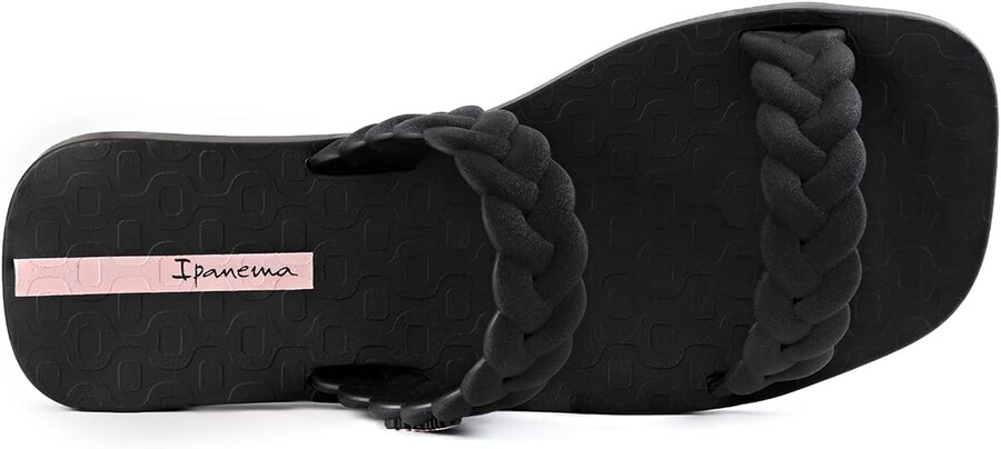 ipanema womens fever slides - sandali slip-on comodi e alla moda infradito da donna con doppi cinturini intrecciati nero 6 slides