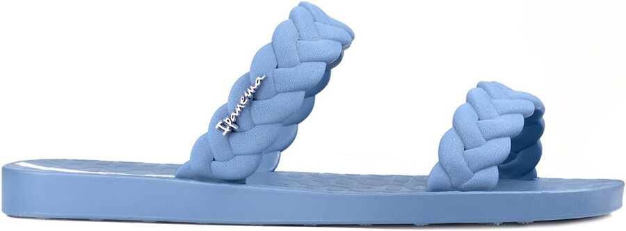 ipanema womens fever slides - sandali slip-on comodi e alla moda infradito da donna con doppi cinturini intrecciati blu 7 ciabatte