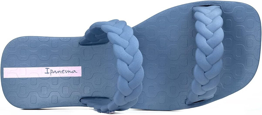 ipanema womens fever slides - sandali slip-on comodi e alla moda infradito da donna con doppi cinturini intrecciati blu 7 ciabatte