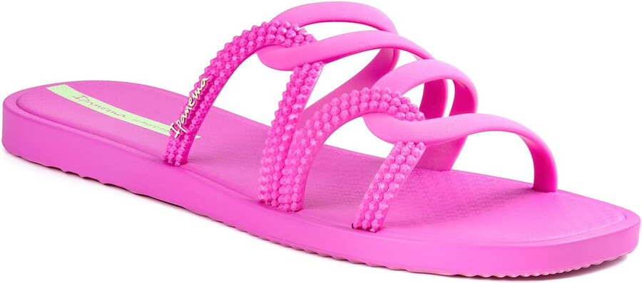 ipanema womens solar slides - sandali slip-on comodi ed eleganti infradito da donna con cinturini intrecciati e ad anello lillalilla 9 ciabatte