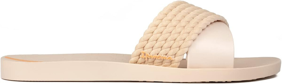 ipanema womens street ii slides - sandali slip-on comodi e alla moda infradito da donna con tomaia ampia minimalista e incrociata beigebeige 7 infradito