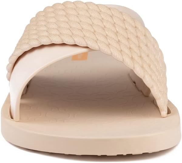 ipanema womens street ii slides - sandali slip-on comodi e alla moda infradito da donna con tomaia ampia minimalista e incrociata beigebeige 7 infradito