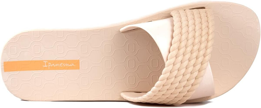 ipanema womens street ii slides - sandali slip-on comodi e alla moda infradito da donna con tomaia ampia minimalista e incrociata beigebeige 7 infradito