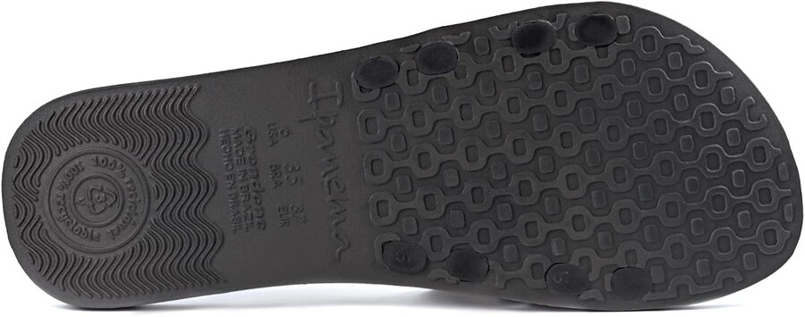 ipanema womens street ii slides - sandali slip-on comodi e alla moda infradito da donna con tomaia ampia minimalista e incrociata neronero 6 infradito