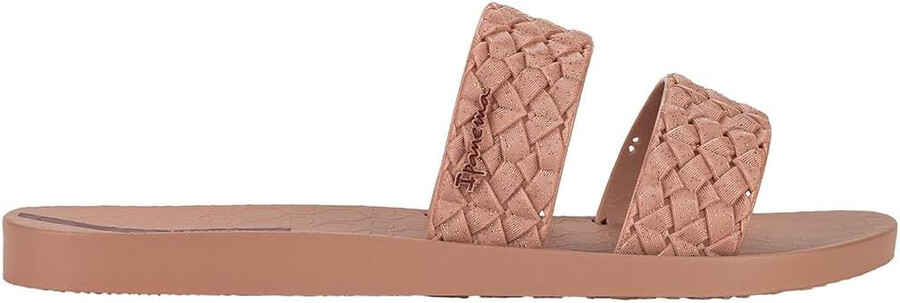 ipanema renda ii fem womens slides - sandali slip-on da donna con cinturini intrecciati sandali eleganti sandali estivi eleganti scarpe basse con plantare imbottito da donna rosa glitterato taglia 7 scarpe