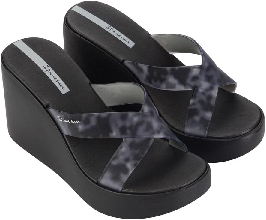 sandali con plateau da donna ipanema high fashion - comodi sandali con plateau da donna eleganti tacchi estivi sandali con zeppa sandali estivi eleganti sandali con plateau da donna nerogrigio taglia 6 sandali